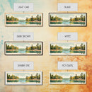 Carters Lake Georgia Framed Canvas Print, Pop Art Panoramic Travel Poster, Midcentury Modern, Wall Art, Scenic Nature Painting, Bedroom Decor, Living Room Art