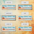 Cheney Reservoir Kansas Framed Canvas Print, Midcentury Modern Panoramic Wall Art, Living Room Decor, Pop Art, Travel Poster Art, Scenic Nature Painting, Lake House Decor