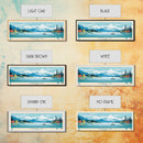 Emaiksoun Lake Alaska Framed Canvas Print, Panoramic Wall Art, Midcentury Modern, Pop Art, Bedroom Decor, Travel Poster, Nature Art