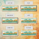Greenwood Lake New York Framed Canvas Print, Panoramic Art, Midcentury Modern, Pop Art, Bedroom Decor, Travel Poster, Lake House Decor