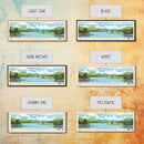 Harlan County Reservoir Nebraska Framed Canvas Print, Panoramic Art, Midcentury Modern, Pop Art, Bedroom Decor, Travel Poster, Nature Art, Home Decor