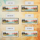 Lac Belot Northwest Territories Framed Canvas Print, Panoramic Wall Art, Midcentury Modern, Pop Art, Lake House Art, Travel Poster, Living Room Decor