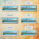 Lady Bird Lake Texas Framed Canvas Print, Panoramic Art, Midcentury Modern, Pop Art, Living Room Wall Art, Travel Poster, Lake House Decor