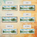 Lake Boon Massachusetts Framed Canvas Print, Panoramic Art, Midcentury Modern, Pop Art, Living Room Wall Art, Travel Poster, Lake House Decor
