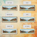 Lake Cascade Idaho Framed Canvas Print, Panoramic Art, Midcentury Modern, Pop Art, Living Room Wall Art, Travel Poster, Lake House Decor