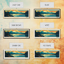 Lake Cushman Washington Framed Canvas Print, Panoramic Wall Art, Midcentury Modern, Pop Art, Bedroom Decor, Travel Poster, Living Room Art