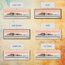 Lake Erie Ohio Pennsylvania Framed Canvas Print, Panoramic Art, Midcentury Modern, Pop Art, Living Room Wall Art, Travel Poster, Lake House Decor