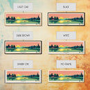 Lake Icaria Iowa Framed Canvas Print, Panoramic Wall Art, Midcentury Modern, Pop Art, Lake House Decor, Travel Poster, Bedroom Art