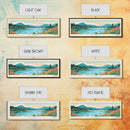 Lake Sonoma California Framed Canvas Print, Panoramic Wall Art, Midcentury Modern, Pop Art, Living Room Decor, Travel Poster, Lake House Art