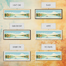 Lake Tewaukon North Dakota Framed Canvas Print, Panoramic Wall Art, Midcentury Modern, Pop Art, Living Room Decor, Travel Poster, Lake House Art