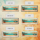 Lake Travis Texas Framed Canvas Print, Panoramic Wall Art, Midcentury Modern, Pop Art, Living Room Decor, Travel Poster, Lake House Art