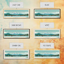 Lake Washington, Washington Panoramic Wall Art Framed Canvas Print, Midcentury Modern, Pop Art, Home Decor, Travel Poster, Bedroom Art