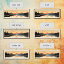Lost Lake, Oregon Panoramic Wall Art Framed Canvas Print, Midcentury Modern, Pop Art, Home Decor, Travel Poster, Bedroom Art