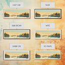 Mark Twain Lake, Missouri Panoramic Wall Art Framed Canvas Print, Midcentury Modern, Pop Art, Home Decor, Travel Poster, Bedroom Art