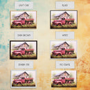 Old Pink Truck Used As a Flower Bed, Framed Canvas Print Or Poster, Rustic Farmhouse Decor, Primitive Art, Country Home Art