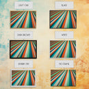 Mid Century Wall Art Canvas Print Teal Orange Olive Green and Brown Decor Large Wall Art for Home Retro Modern Design Light Highway