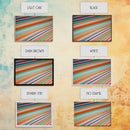 Mid Century Art Wide Framed Canvas Panoramic Art Retro Decor Modern Art Teal Orange Yellow Stripes Canvas Print Modern Wall Art