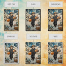 Cowboy Christmas Decor Framed Canvas Print with Pumpkin in Snow, Rustic Holiday Home Wall Art and Seasonal Gift Idea 2024