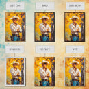 Cowboy with Autumn Foliage Canvas Print, Vibrant Fall Decor, Perfect Fall Wall Art, Seasonal Home Decor, Western Art, Framed Canvas Print