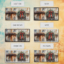 Rustic Wreath Red Ribbon Canvas Print Christmas Door Decor Farmhouse Christmas Wall Art Framed Canvas Print Christmas Outdoor Decor