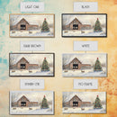 Christmas Barn Snow Sheep Canvas Print Christmas Farmhouse Decor Rustic Christmas Wall Art Framed Canvas Print Christmas Outdoor Decor