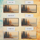 Leaves In Autumn, Framed Canvas Print, Watercolor Landscape Painting, Fall Centerpiece Wall Art