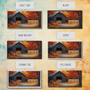Fall Barnyard with Pumpkins Framed Canvas Print Farmhouse Decor, Fall Art Print, Rustic Home Decor, Seasonal Gift Wall Art