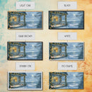 Rustic snowy mountain cabin with Christmas lights, Framed Canvas Print a cozy winter scene, perfect for winter wonderland wall decor