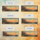 North Beach at Sunset, Framed Canvas Print, Beautiful Panoramic Seascape Painting, Boho / Minimalist Home Decor, Rustic Beach Art