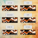 Retro Abstract Art, Framed Canvas Print, Orange, Black and White Wall Art, Oversized Extra Wide Wall Art