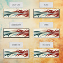 Feathers - Framed Art Deco Canvas Print - Wood Framed Art - Extra Wide Panoramic Art - Oversized Art For Large Space