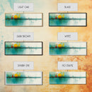 Abstract Sunset Painting Print, Panoramic Wall Art, MCM / Mid Century Modern Wall Art, Turquoise and Orange Sunset Painting, Cubism Sunset Art