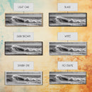 Subdued Black and White Ocean Photography Style Print, Panoramic Wall Art, Wood Framed Canvas Art, Seascapes, Nautical Decor