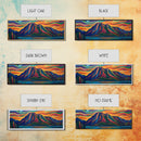 Abstract Mountain Painting Print, Stained Glass Style Art, Surrealist Landscape Painting, Abstract Landscape Painting Wall Art