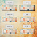 MCM Style Abstract Square, Framed Canvas Print, Mid-Century Modern Wall Art, Pastel Colors, Large Horizontal Wall Art Print