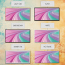 Mid-Century Modern Pastel Colors Wall Art, Turquoise and Purple