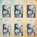 Oil Painting Print of White Flowers, Framed Canvas Print, Floral Art, Botanical Art
