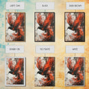 Canvas Print Of a Phoenix Painting, Wood Framed Art, Grunge Decor, Loft Art, Phoenix With Flaming Wings Wall Art