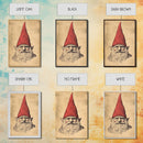 Sketch of a Gnome Canvas Print - Framed Canvas - Minimalist Christmas Art - Boho Christmas Art - Rustic Christmas Art