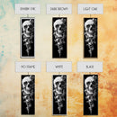 Skull Painting Print - Horror Decor - Witchy Decor - Tall Narrow Art - Framed Canvas Print - Skinny Wall Art - Skull Painting - Skull Wall Art