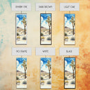 Retro Joshua Tree Wall Art Framed Canvas Print - Unique California Themed Wall Art - Skinny Tall Art - Narrow Art - Accent Piece Wall Art