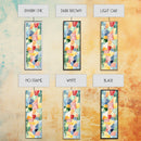 Stained Glass Mosaic Framed Canvas Print Vibrant Moroccan Wall Art Bright Geometric Long Skinny Living Room or Bedroom Decor