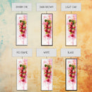 Strawberries Watercolor Painting Framed Canvas Print, Whimsical Kitchen Art, Pink Fruit Rustic Vertical Wall Art, Gift Idea
