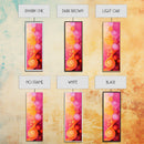 Abstract Pink Orange Swirl Framed Canvas Print, Vertical Skinny Art, Light Pink Dorm Wall Art, Minimalist Modern Art Decor