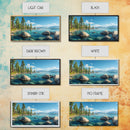 Lake Tahoe Landscape Canvas Print Rustic Wall Art Coastal Nature Scene Above Bed Artwork Living Room Decor Panoramic Painting