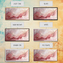 Pink Geode Framed Canvas Print, Light Pink Wall Art Above Bed Decor, Moody Abstract Artwork Gift Idea Minimalist Panoramic Painting