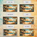 Sunset Surf Shack Canvas Print Nautical Wall Art Coastal Painting Rustic Decor Tropical Landscape Art Extra Wide Art Bedroom Art