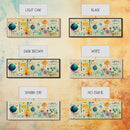 Framed Canvas Print of Science Art with Abstract Diagrams, Therapy Art, Brain Art, Panoramic Wall Art, Horizontal Living Room Art