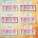 Abstract Pink Pens Framed Canvas Print - Whimsical Art, Light Pink Dorm Wall Decor, Vertical Art Gift Idea, Unique Living Room Canvas Print