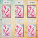 Watercolor koi fish painting in vibrant pink tones, perfect bedroom decor, framed canvas print, whimsical art above bed wall art